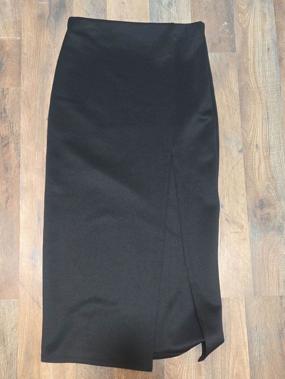 Forever 21 Black Pencil Midi Skirt with Front Split